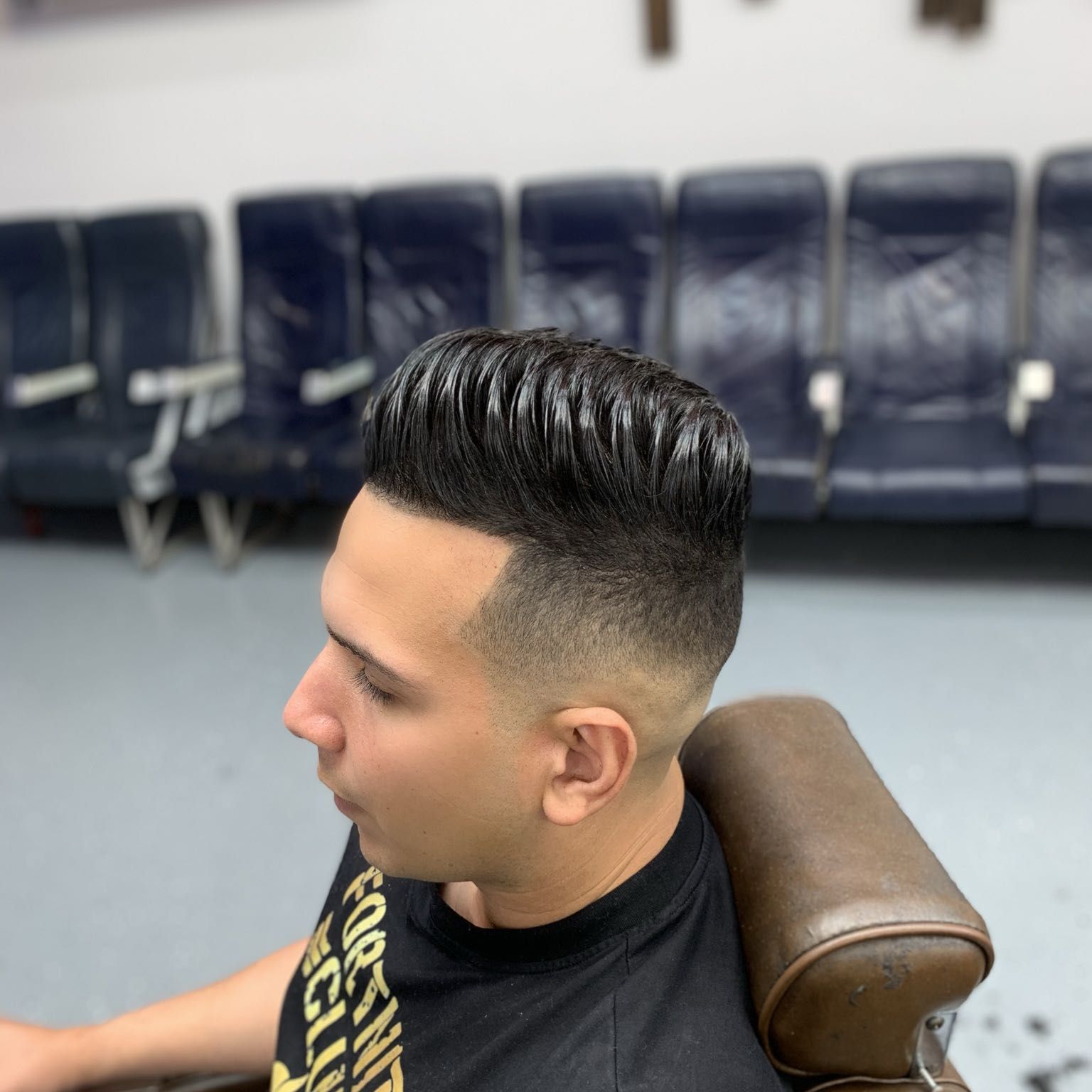 Clean skin fade and line-up