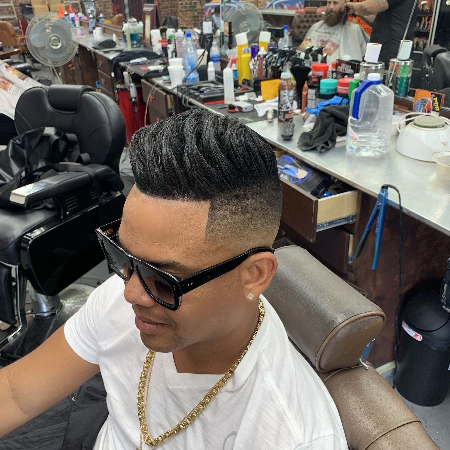 Classic side part, freshly cut